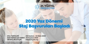 21. Yüzyıl Türkiye Enstitüsü’nün 2020 Yaz Dönemi Staj Duyurusu