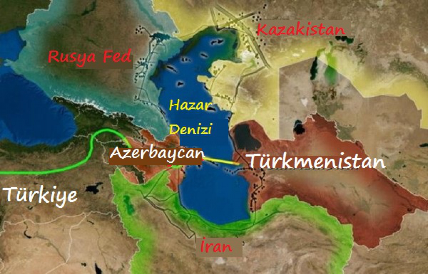 Hazar'da Azerbaycan -Türkmenistan Anlaşması